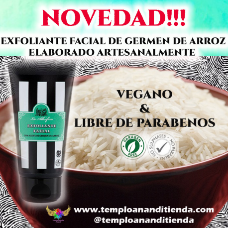 EXFOLIANTE FACIAL DE GERMEN DE ARROZ ELABORADO ARTESANALMENTE