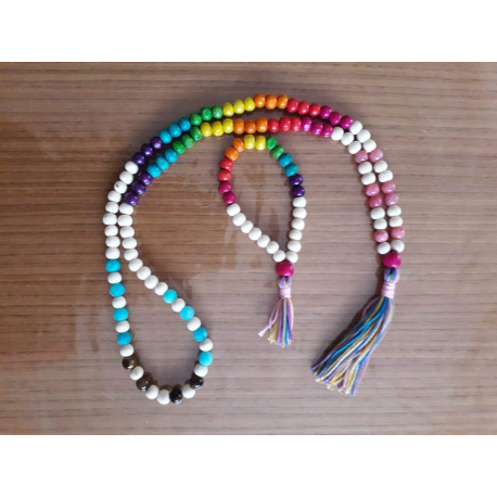MALA HINDÚ MADERITA ARCO IRIS