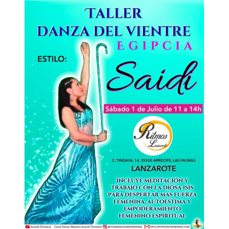 TALLER DE DANZA DEL VIENTRE EGIPCIA ESTILO SAIDI