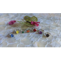 ANILLOS DE LA INDIA BAÑO DE PLATA CON PIEDRITAS DE COLORES