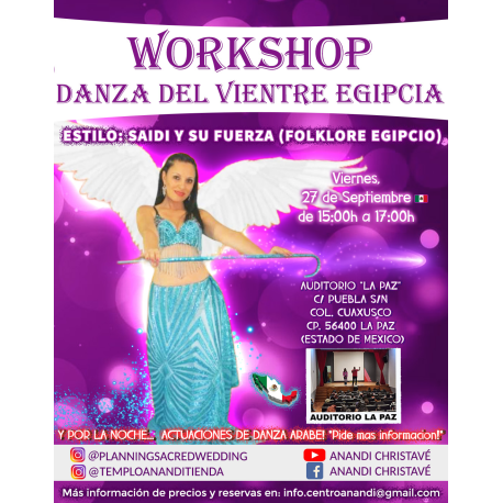 TALLER DE DANZA DEL VIENTRE ESTILO SAIDI EN MÉXICO