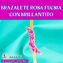 BRAZALETE ROSA FUCSIA CON BRILLANTITO