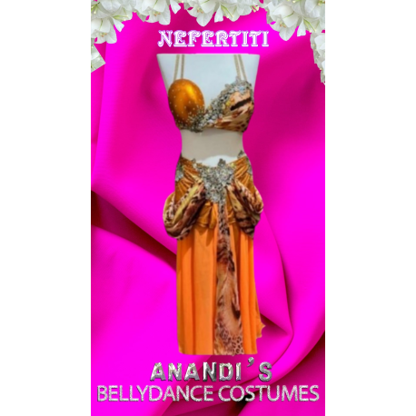VESTIDO DE DANZA DEL VIENTRE MODELO "NEFERTITI"