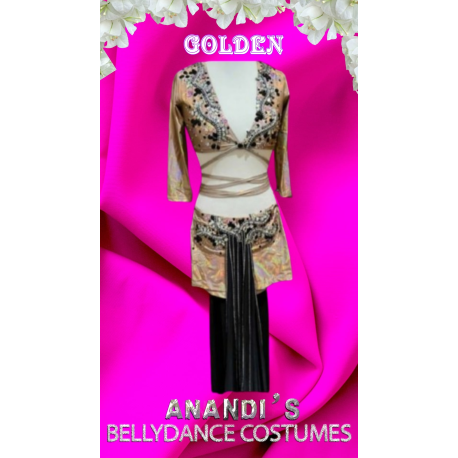 VESTIDO DE DANZA DEL VIENTRE MODELO "GOLDEN"