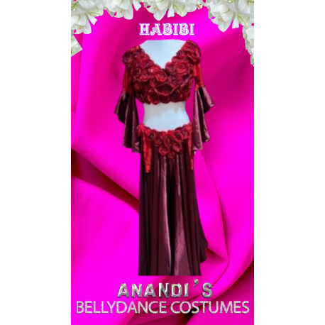 VESTIDO DE DANZA DEL VIENTRE MODELO "HABIBI"
