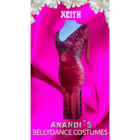 VESTIDO DE DANZA DEL VIENTRE MODELO "NEITH"