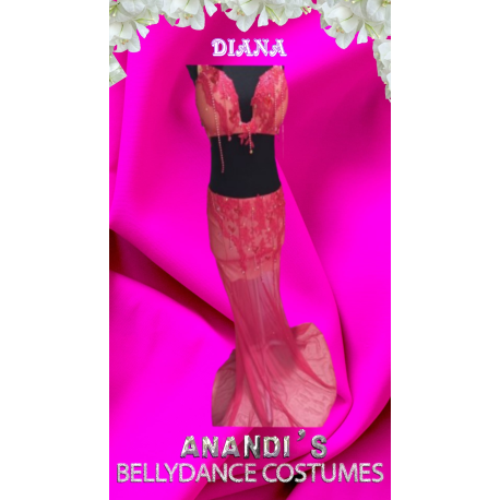 VESTIDO DE DANZA DEL VIENTRE MODELO "DIANA"