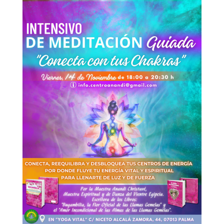 INTENSIVO DE MEDITACIÓN GUIADA "CONECTA CON TUS CHAKRAS"