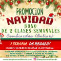 BONO DE 2 CLASES SEMANALES COMBINADAS + 1 SESIÓN DE REIKI CHRISTAVÉ (a distancia) DE REGALO!