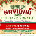 BONO DE 3 CLASES SEMANALES COMBINADAS + 1 SESIÓN DE REIKI CHRISTAVÉ (online) DE REGALO!