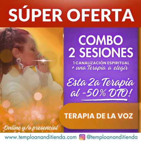 SÚPER COMBO SANACIÓN 2 SESIONES DE TERAPIA (Presencial)
