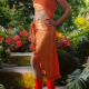 VESTIDO "FANTASÍA" COLOR NARANJA
