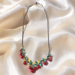 CONJUNTO DE COLLAR Y PENDIENTES CHERRIES