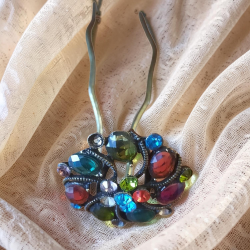 PASADOR PARA EL PELO DE CIRCONITAS DE COLORES