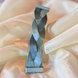 PULSERA TRENZADA BAÑADA EN PLATA MUY SOFISTICADA