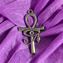 COLGANTE Y AMULETO "ANKH" LLAVE DE LA VIDA DE ISIS FUSIÓN OJO DE HORUS