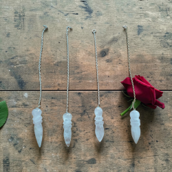 PÉNDULO EGIPCIO DE CUARZO ROSA