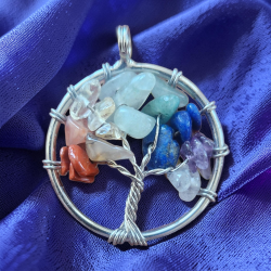 COLGANTES BAÑADOS EN PLATA DEL ÁRBOL DE LA VIDA