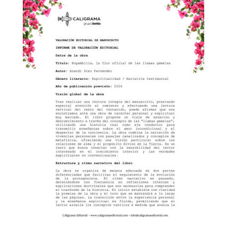 VALORACIÓN DE LA EDITORIAL CALIGRAMA "EL AMOR INCONDICIONAL DE LAS ALMAS DE LAS LLAMAS GEMELAS"