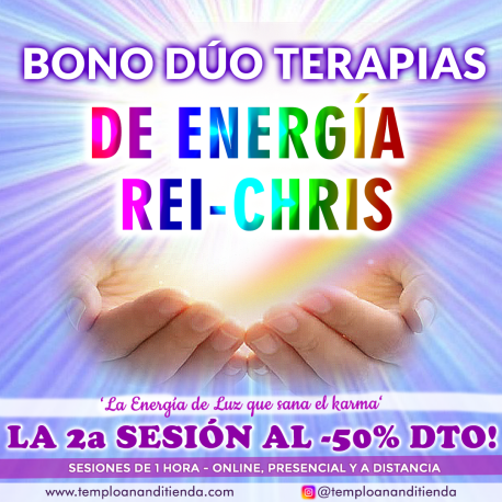 BONO (Presencial) 2 SESIONES DE ENERGÍA CHRISTAVÉ, LA 2ª SESIÓN AL -50% DTO!