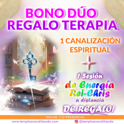 BONO (presencial) 1 SESIÓN DE CANALIZACIÓN ESPIRITUAL + 1 SESIÓN DE ENERGÍA REI-CHRIS (A DISTANCIA), DE REGALO!