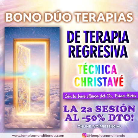 BONO (Presencial) 2 SESIONES DE TERAPIA REGRESIVA, LA 2ª SESIÓN AL -50% DTO!