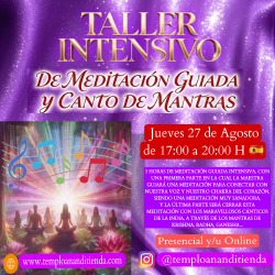 TALLER INTENSIVO DE MEDITACIÓN GUIADA Y CANTO DE MANTRAS 