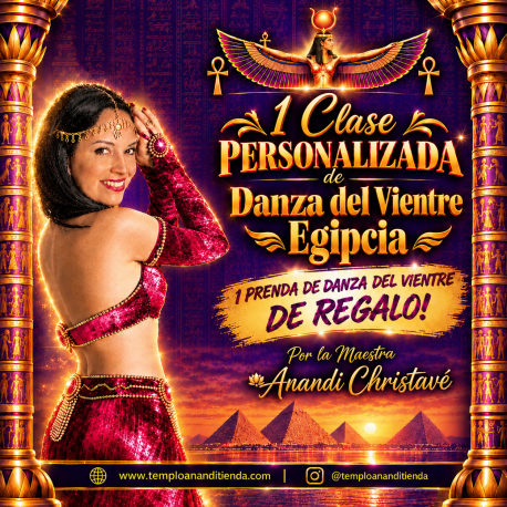1 CLASE PERSONALIZADA DE DANZA DEL VIENTRE EGIPCIA  + 1 PRENDA DE DANZA DEL VIENTRE DE REGALO!